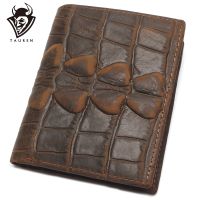 Crocodile Style Series Genuine Leather Wallet Credit Card Passport Case For Travelling Men Holder