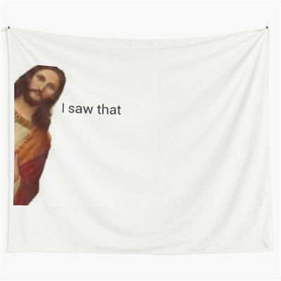 【cw】Jesus I Saw That Tapestry Hanging Decor Home Decoration for Wall Mural Living Bedroom Room Party Backdrop