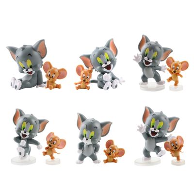 ・ VGFH MALL เครื่องประดับรูป Tom Jerry 12ชิ้นรูปแมวน่ารักมีตุ๊กตาสะสม