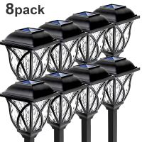 8 Pack Solar Yard Lights Bright Lawn Lights Outdoor Waterproof Led Solar Pathway Lights Landscape Path Lights