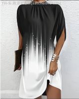 【hot】❁  Womens Dresses 2023 Fashion Round Neck Loose Bat Sleeve Office /Party S-XXL