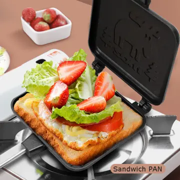 Hot Sandwich Maker, Hot Dog Toaster, Double-Sided Sandwich Baking Pan,  Double Sided Frying Pan, Grilled Cheese Maker Nonstick Sandwich Maker Flip