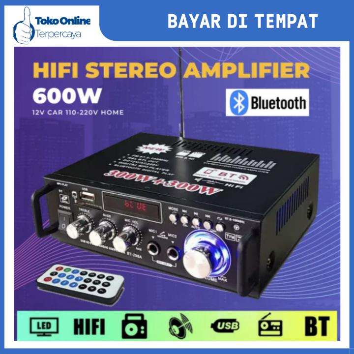 (CEPAT KIRIM) Amplifier Karaoke Home Theater FM Bluetooth EQ Audio 600W