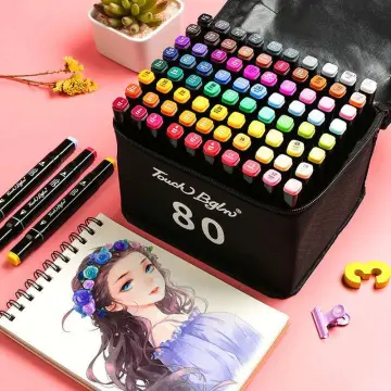 JLIFE colored markers set alcohol markers 80 pcs marker color pen full set  color marker set touch markers alcohol marker set highlighter pen set  colored pen set color markers color pens set