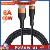 QIANGNAN6แท็บเล็ต6A SCP สายข้อมูลสายชาร์จอย่างรวดเร็ว66W PD USB ชนิด C