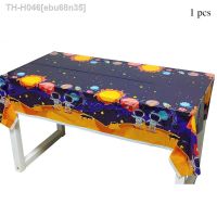 ●✘ 1pcs Disposable Plastic Tablecloth Table Cover For Kids Boys Astronaut Spaceship Solar Space Birthday Party Supplies Decoration