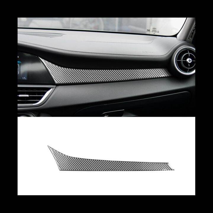 huawe-for-alfa-romeo-giulia-2015-2023-carbon-fiber-car-dashboard-strip-instrument-panel-cover-trim-sticker-accessories