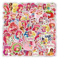 50PCS Cartoon kawaii Strawberry Shortcake Sticker Kids DIY Toys Notebook Suitcase Motorcycle Waterproof Sticker Stickers Labels