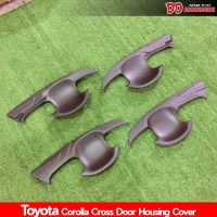 เบ้ามือเปิด หลุมมือเปิด ครอบมือจับ Cross Toyota corolla Cross 2020 2021 2022 สีดำด้าน