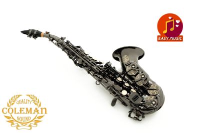 แซกโซโฟน Saxophone Curved Soprano Coleman CLC-551S Black Nickel