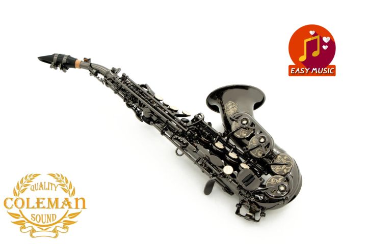 แซกโซโฟน-saxophone-curved-soprano-coleman-clc-551s-black-nickel