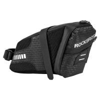 C29-BK ROCKBROS 1.5L Bicycle Saddle Bag Waterproof Cycling Tools Pannier Reflective Rear Seatpost Bag Basket MTB Road Bike Accessories