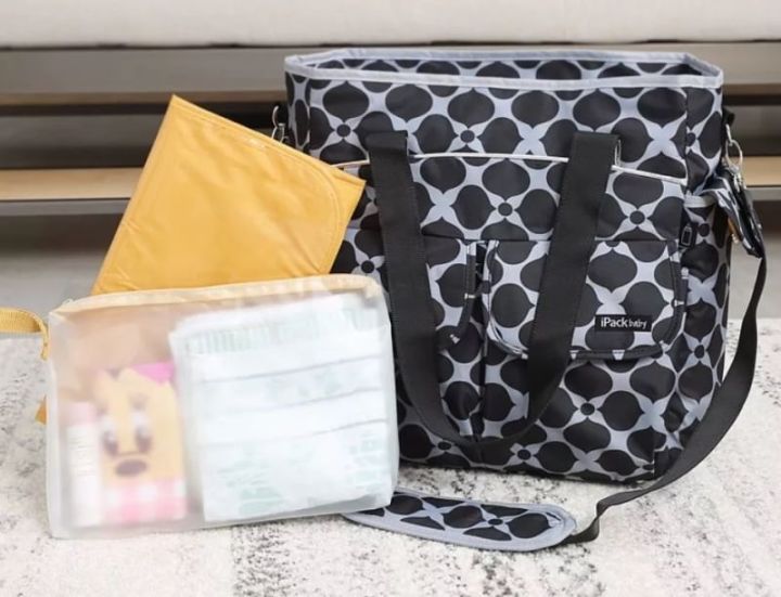 ipack-baby-bag-กระเป๋าสะพายหิ้วใส่ของอเนกประสงค์-กระเป๋า-สะพาย-กระเป๋าใส่ของลูก-กระเป๋าใส่ของ-กระเป๋าผ้าสะพาย-กระเป๋าผ้าใหญ่-ขนาดใหญ่-t2000