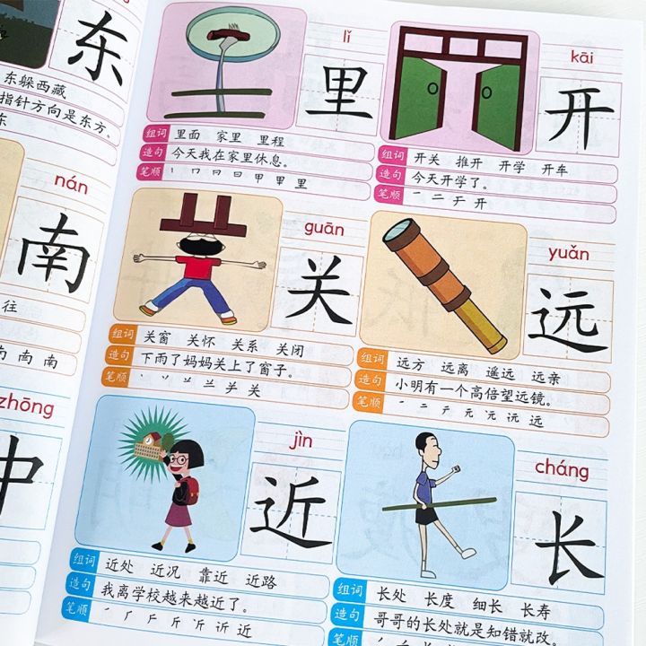 2500-words-chinese-books-kids-characters-cards-learn-chinese-english-words-with-pinyin-for-children-color-art-books-gifts