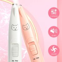 Pet Foot Hair Trimmer Dog Grooming Clippers With LED Light USB Rechargeable Low-noise Shaver Clipper