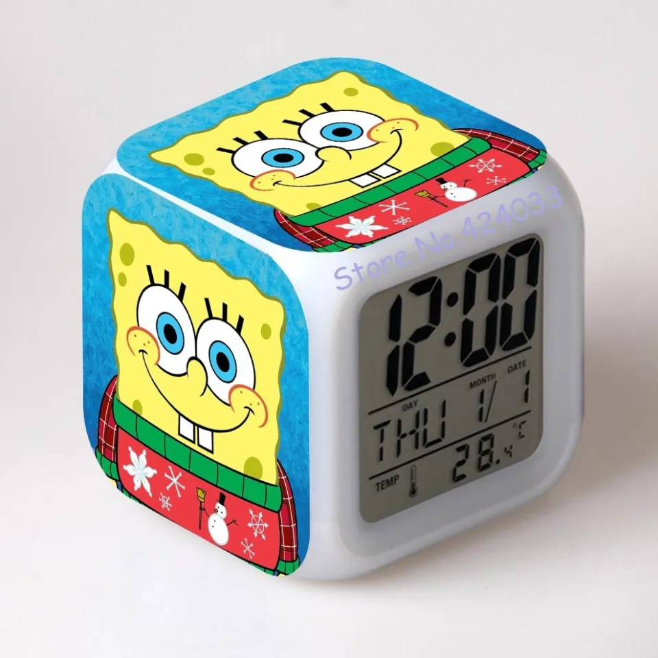 led alarm clock spongebob