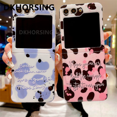 DKHORSING เคสปลอกสำหรับ Samsung Galaxy Z Flip5แบบพับได้/Z Fold5เคสโทรศัพท์มีลายหมึกสาดลายผีเสื้อน่ารักฝาพับ Samsung Z 5 2023ฝาครอบป้องกันการตกหล่น Galaxy Z พับได้5เคส