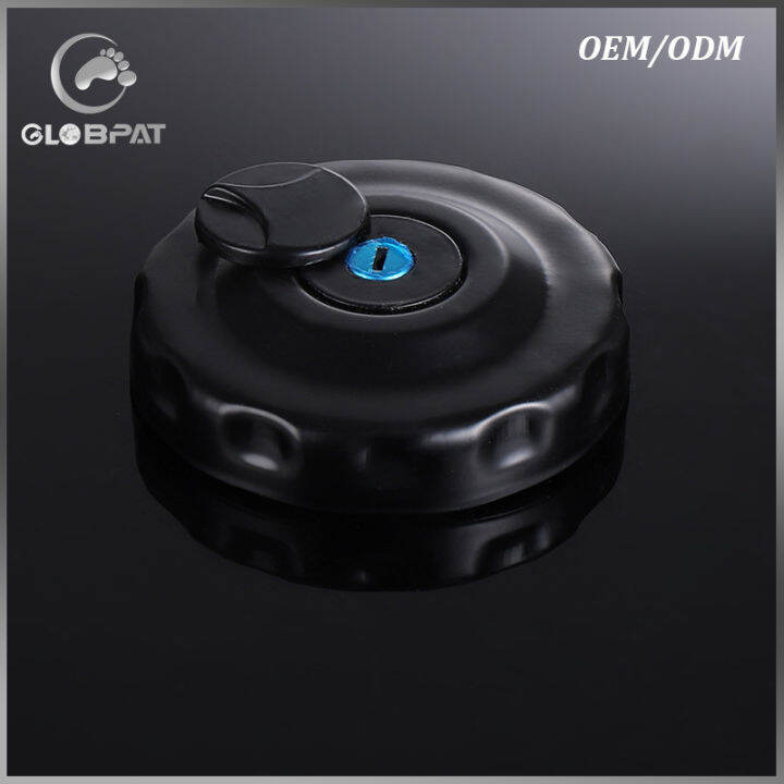 Truck fuel tank cap with lock antitheft card Truck fuel tank cap Black