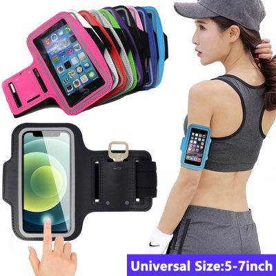 ㍿☽ 5-7 inch Outdoor Running Sports Phone Holder Armband Case For iPhone 13 Pro 12 11 X XR Xs Max Samsung S21 Universal Gym Armbands