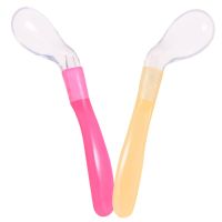 Solid Feeding Utensils Baby Feeding Spoons BPA Free Soft Silicone First Stage Infant Kids Spoons Training Spoons 2 color Spoon Bowl Fork Spoon Sets