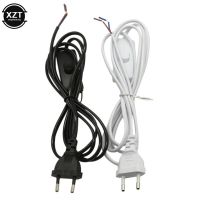 EU Plug AC Power Supply Extension Cable With Switch for LED Lamp 2 Round Pin Home Electrical Power Cable Adapter Line