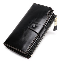 KAGAROO KINGDOM Luxury Women Wallets Genuine Leather Long Zipper Clutch Purse Large Capacity Card Holder Wallet