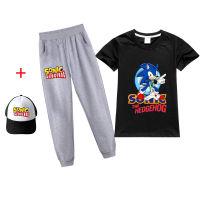 Sonic The เม่นชุดเสื้อยืดเด็กผู้ชายเด็กผู้หญิง,ชุดวอร์มแขนสั้นคอกลมกางเกงกีฬา2021ยุโรปและอเมริกาสำหรับเด็กเสื้อผ้าลำลองแฟชั่นฤดูร้อน PT1088A