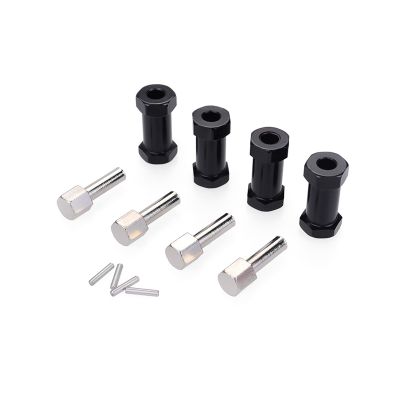 4 Aluminum RC Car 12mm Hexagon Wheel Hub Drive Adapters 25mm Extension Combiner Coupler for 1/10 Scale RC Track