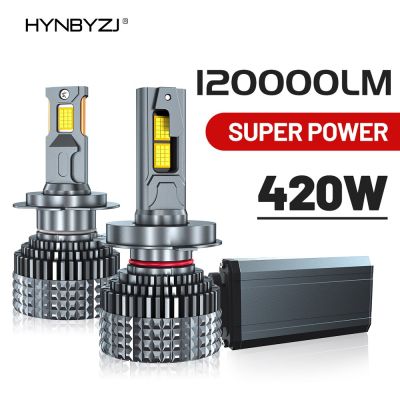 HYNBYZJ 120000LM H7 LED Canbus Car Headlight Super HB4 H11 H4 H1 9012 HB3 9005 9006 H8 Lights Plug-N-Play Bulbs 420W Auto Lamp Bulbs  LEDs  HIDs