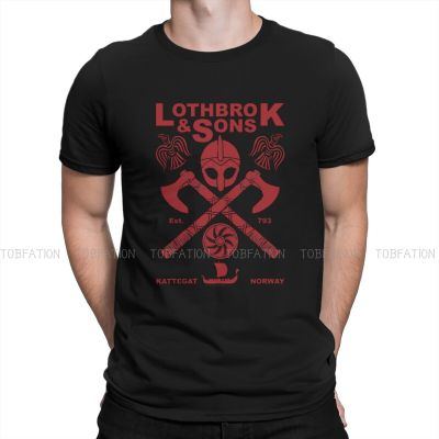 Tv Play Viking Lothbrok &amp; Sons Cotton T Shirt Harajuku Punk MenS Tshirt O-Neck Short Sleeve