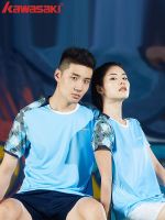 2023 New Fashion version Kawasaki/Kawasaki new spring and summer mens and womens badminton training clothes quick-drying breathable short-sleeved T-shirt suit