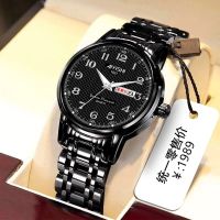 【Hot seller】 2021 imported movement watch mens personality luminous calendar waterproof counter genuine steel belt