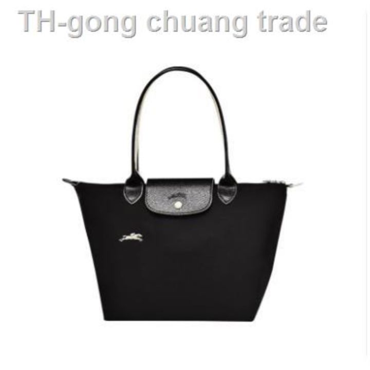 กระเป๋าถือ-แท้-100-จาก-ใหม่ล่าสุด-new-collection-2020-longchamp-le-pliage-club-m-หูยาว-พับได้-ปักโลโก้ม้า