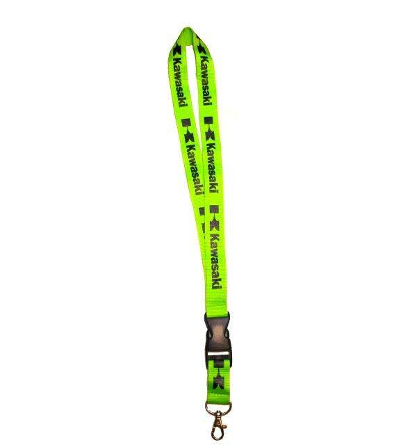 kawasaki-lanyard-ห่วงเล็ก-สายคล้องคอ-สายห้อยบัตร-สายหนา-2-5-ซม-สกรีนไม่ลอก