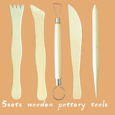 dfh◈☽☽  Wholessale 5 Sets of Pack Carving Crafts Sculpture Tools Pottery Sharpen Modeling Little Figurines Clay