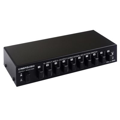 B059 10 In 2 Out/ 2 In 10 Out 2-Way RCA Switch สัญญาณความถี่เสียงเลือก Shift อุปกรณ์ลำโพงกล่อง