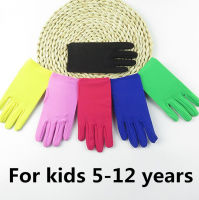 Childrens boy girl thin elastic candy color glove kids dancing performance etiquette glove R1235