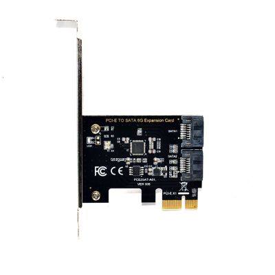 อะแดปเตอร์ SATA PCI E 2พอร์ต SATA 3.0สำหรับ PCIe X1 X16การ์ดอะแดปเตอร์ขยาย SATA 3 III PCI-e เอ็กเพรสคอนเวิร์ทเตอร์อะแดปเตอร์ FJK3825 6G