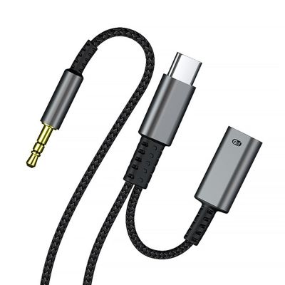 Type C To 3.5Mm Audio Adapter Cable AUX Car HiFi Audio Adapter Digital Decoder Headphone Jack Adapter