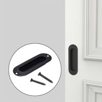 1PC Sliding Barn Door Handle Pull And Flush Gate Hardware Kit Set Matte Black Stainless Steel For Barn Kitchen Doors Door Hardware Locks