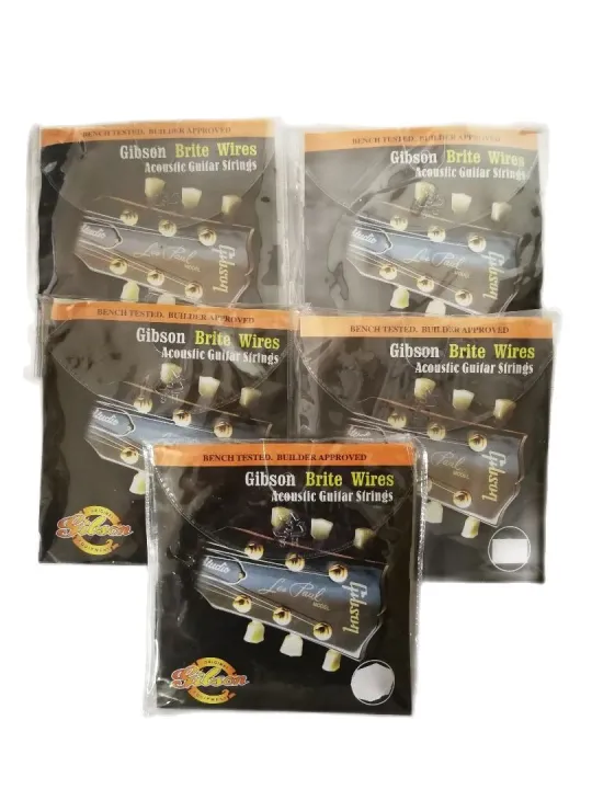 Gibson Brite Wires Acoustic Guitar Strings ( FIVE SET,S ) Lazada PH