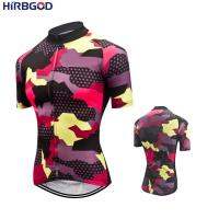 HIRBGOD New Summer High Quality Short Sleeve Cycling Jersey Womens Colorful Bicycle Shirt Female Maillot Bike Wear，TYZ045-01