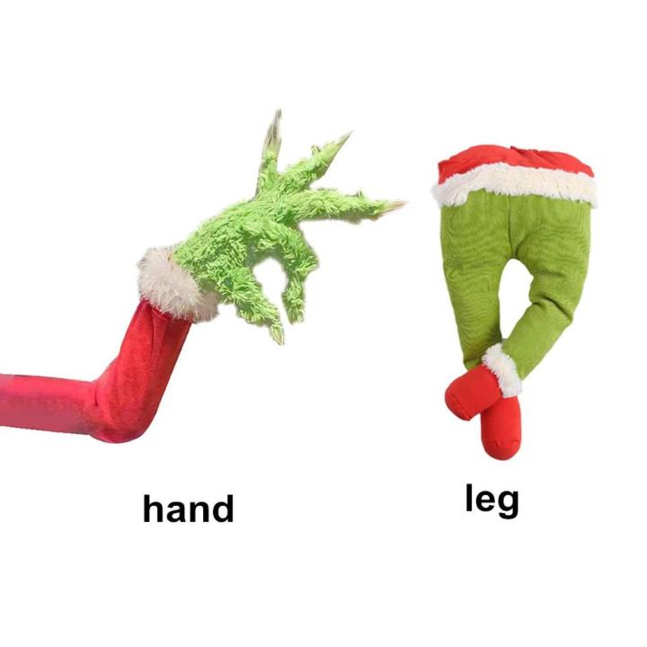 ของขวัญ-sedition78am6ที่เป็นมิตรขาแขนของตกแต่งต้นคริสต์มาสมีขนยาวแบบหน้าแข้งตัดมือสำหรับวันคริสต์มาสตลก