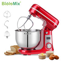 BioloMix Kitchen Food Stand Mixer, Blender, Quiet Motor, Cream Egg Whisk, Whip Dough Kneader, 6-Speed, 1200 W, 6 L, DC-Luqiande