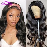 【YD】 Peruvian Headband Wigs for Human Hair Glueless Machine Made  4 Honey Wig Wavy Blackmoon