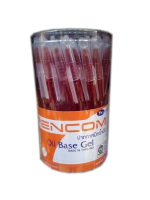 ส่งฟรี *** ปากกาแดง ปากกาหมึกน้ำมัน Pencom Oil Base Gel 0.5mm หมึกแดง ด้ามแดง (แพ็ค50ด้าม)