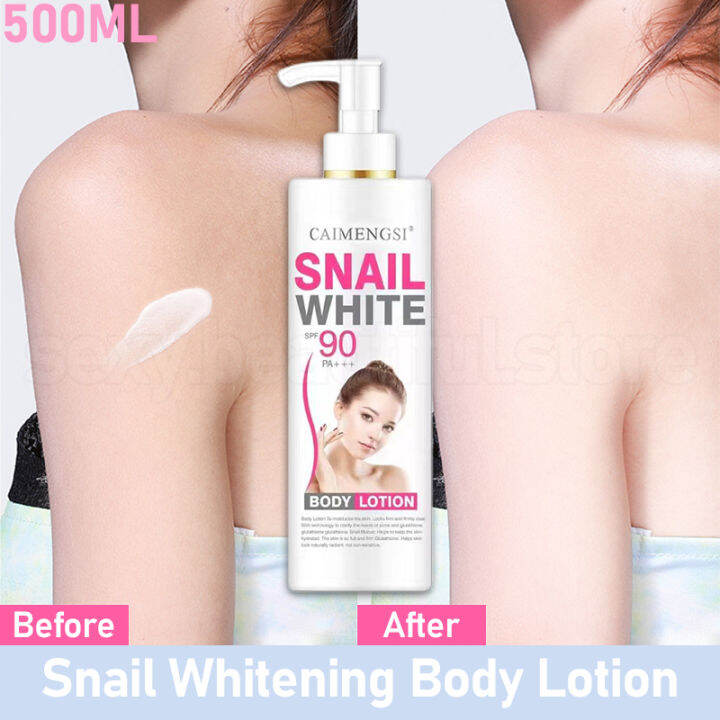 Authentic Snail White Body Lotion With Spf 90 Skin Moisturizer And Whitening Maintain Skin 500ml 5946