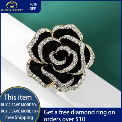 【CW】 Brooch Ladies Rhinestone Drop Painting Accessories Fashion Enamel Pin Luxury Banquet