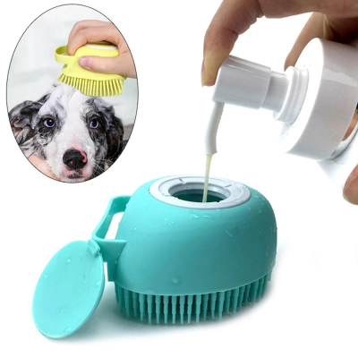 Grooming Shower Brush Shampoo Silicone Dispenser Shampoo Massager Brush Massage Bath Brush Scrubber Cat Dog