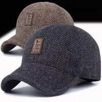 Fashion Baseball Cap Woolen Knitted Winter Ear Cover Baseball Cap Men Thicken Warm Hats with Earflaps Sport Golf Hats Snapback Towels